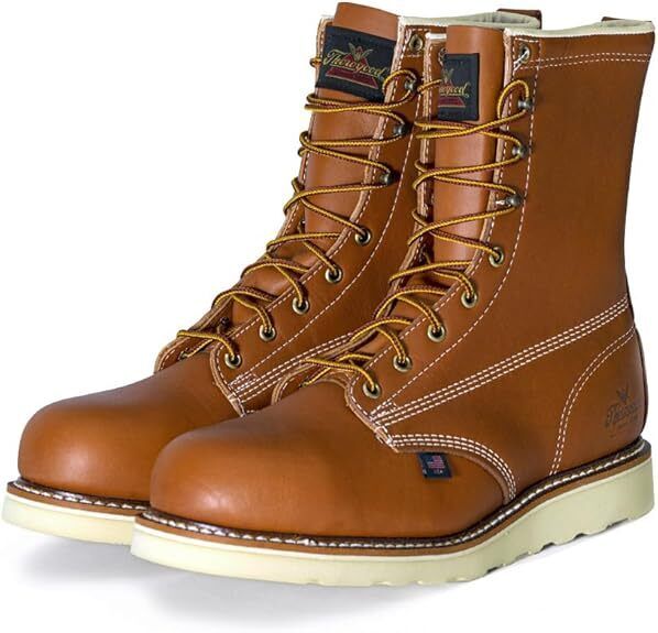 Thorogood American Heritage 8” Leather Steel Toe Men's Work Boots 804-4364 Brown - AllSportsWearUSA